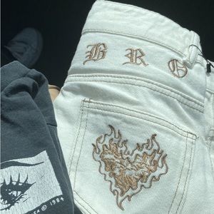 Emmiol Y2K Heart Pattern Cargo Pants